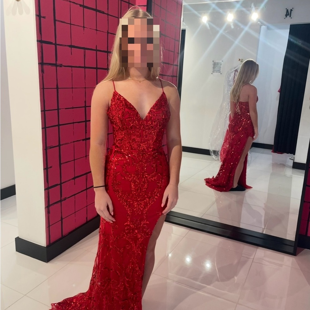 Elegant Red Evening Gown